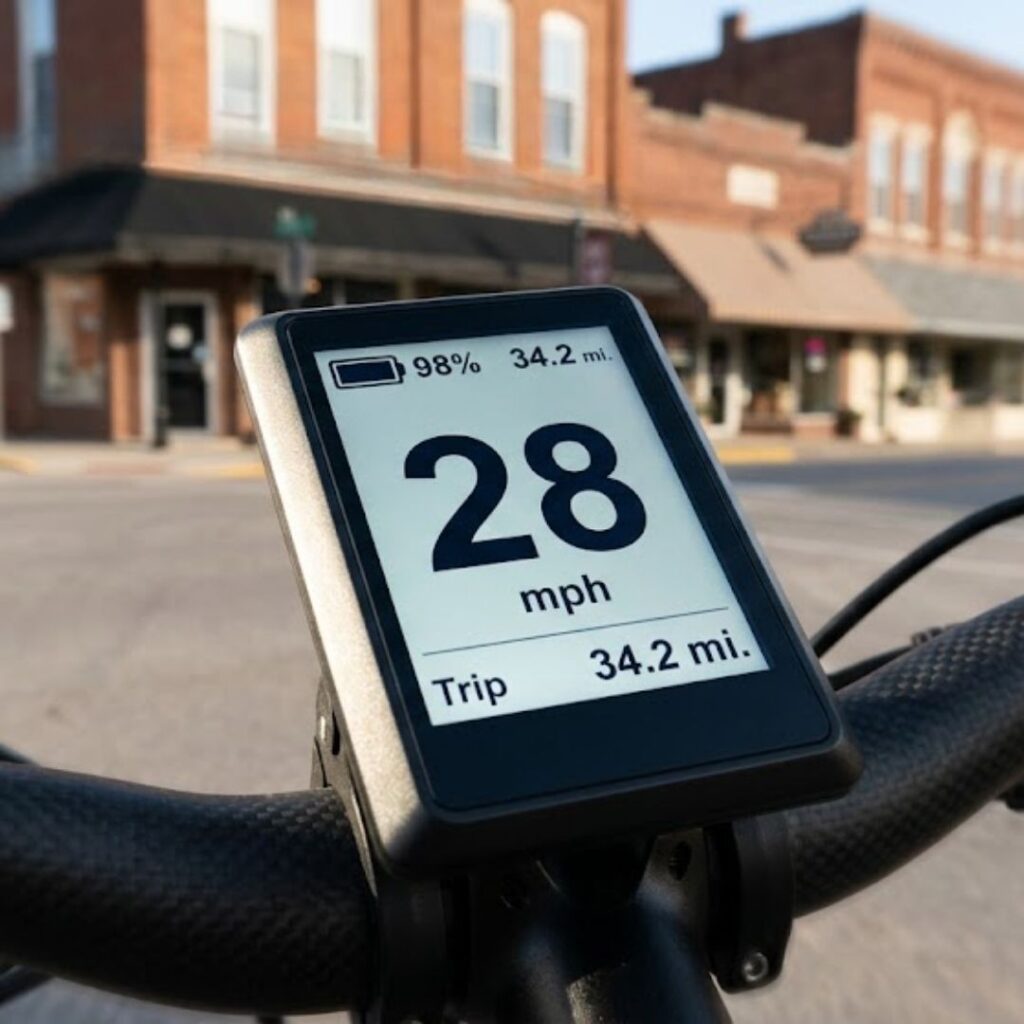 speedometer saying 28mph