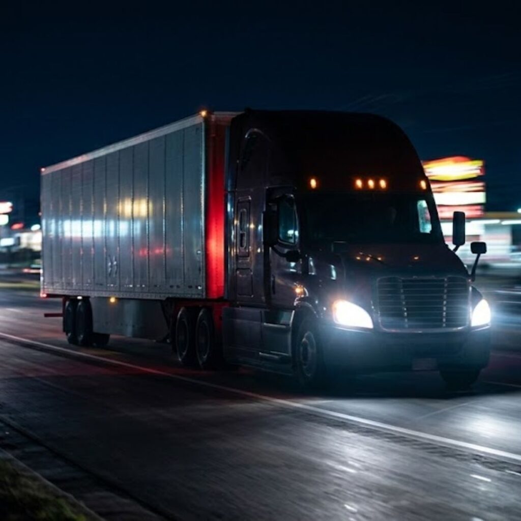 truck driver driving late