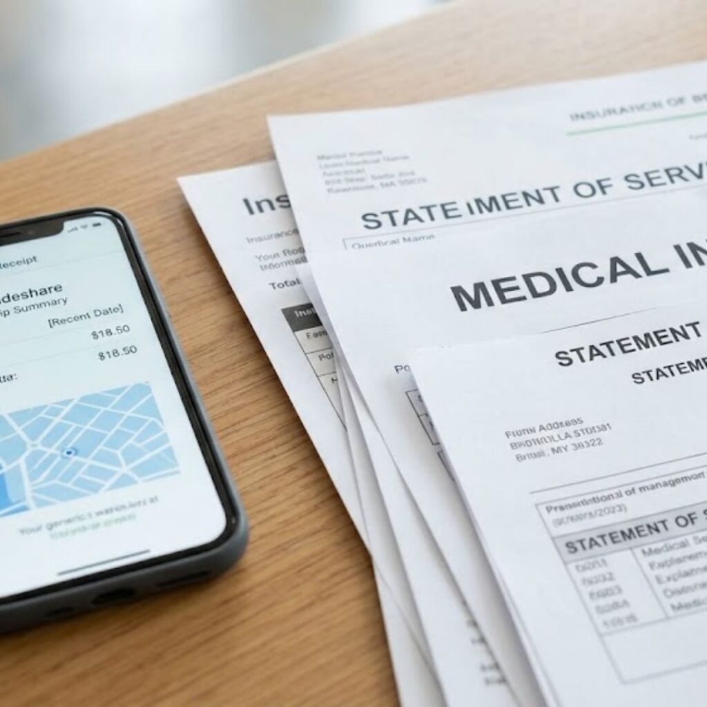 rideshare trip data with medical papers