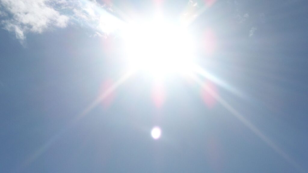 bright shining sun