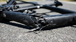 broken carbon frame